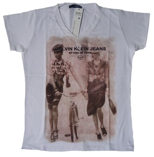 Camisa Calvin Klein Feminina Gola V MOD:70817